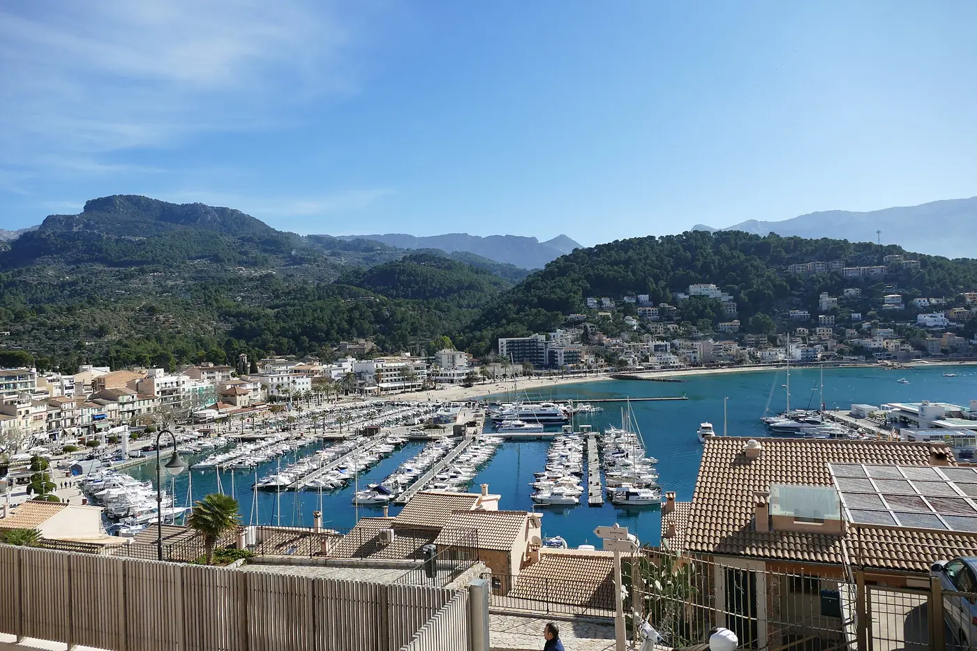 Vue aérienne de la baie du Port de Sóller