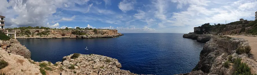 Panorama de la crique de Cala Figuera près de Santanyí